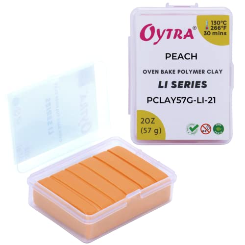 Oytra Peach Polymer Oven Bake Clay for Jewelry Earrings Making 57 Grams LI Series