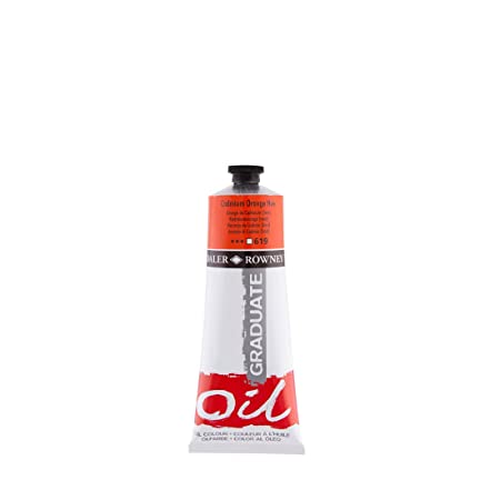 Daler-Rowney Graduate Oil Colour Paint Metal Tube (200ml, Cadmium Orange Hue-619) Pack of 1