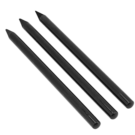 Worison Professional Woodless Charcoal Pencils, 3 Piece.Soft, Medium and Hard