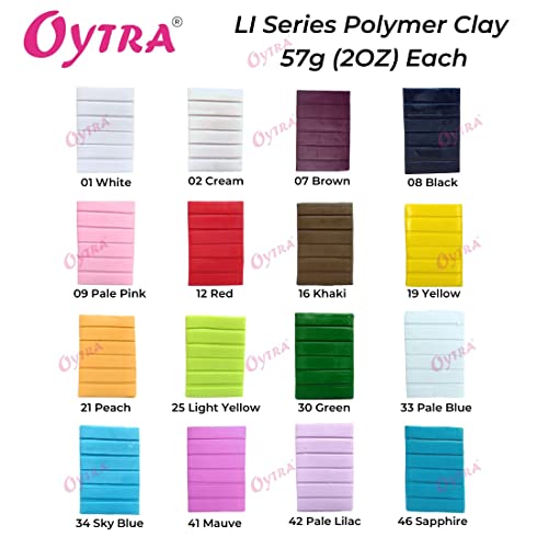 Oytra Yellow Polymer Oven Bake Clay for Jewelry Earrings Making 57 Grams LI Series