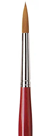 da Vinci Watercolor Series 5580 CosmoTop Spin Paint Brush, Round Synthetic with Red Handle, Size 8