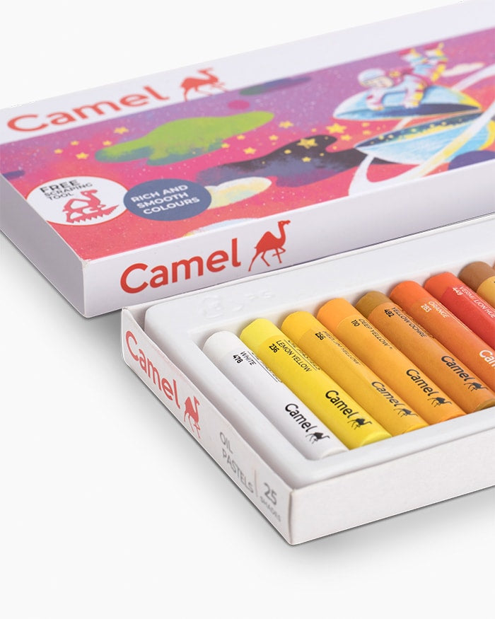 Camel Student Oil Pastels: Assorted Carton Pack of 25 Shades