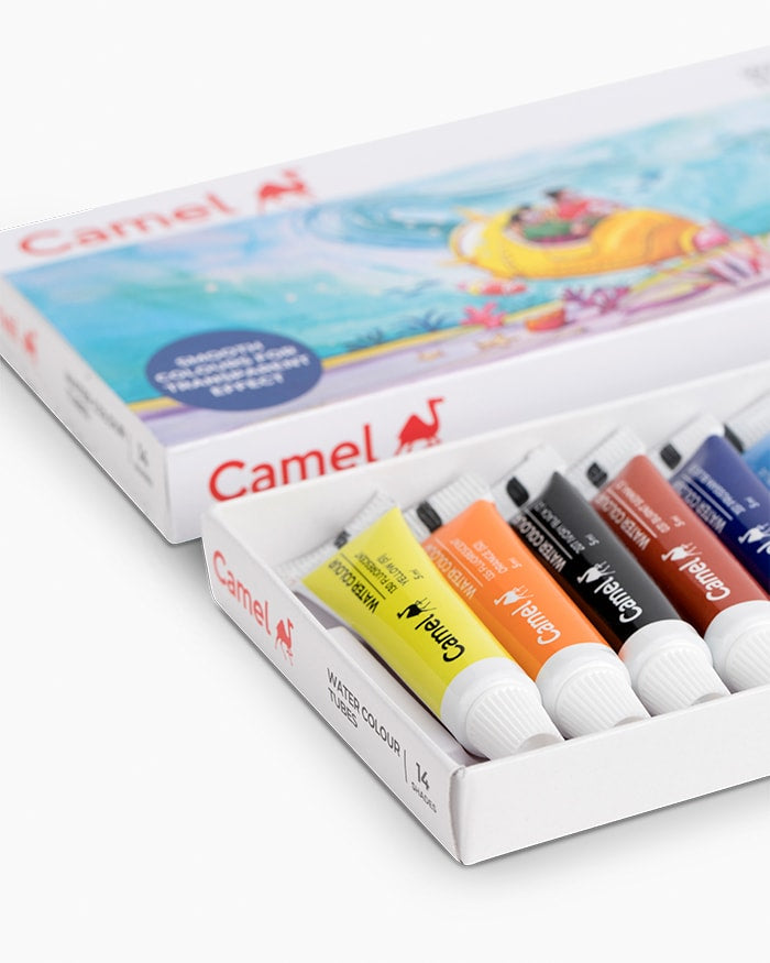 Camel Student Water Colours- Assorted Pack of Tubes, 14 Shades in 5ml