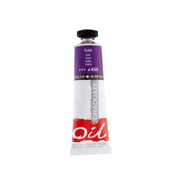 Daler-Rowney Graduate Oil Colour Paint Metal Tube (38ml, Violet-450), Pack of 1