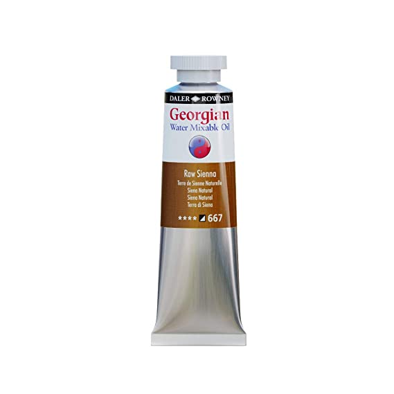 Daler-Rowney Georgian Water Mixable Oil Colour Metal Tube (37ml, Raw Sienna-667), Pack of 1