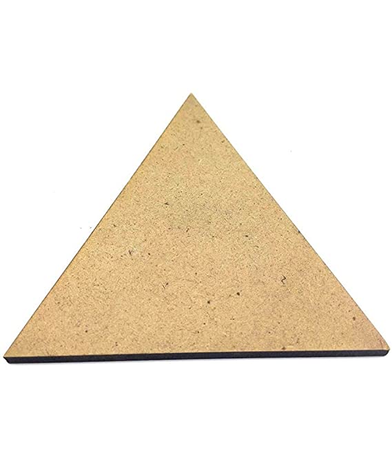 Wood Plain Cutouts Coasters Board for Art and Craft Blank Cutouts for Tea Coffee Painting Wood Sheet Craft Decoupage Resin Mandala Art Work & Decoration Pack 5 (Triangle, 6 INCH)
