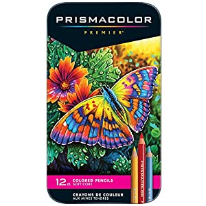 Prismacolor Premier Soft Core Colored Pencil, Set of 12 Assorted Colors