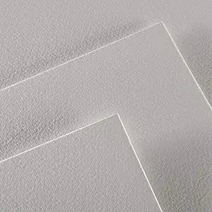 Canson Montval Watercolour 300 GSM Cold Pressed 50 x 65 cm Paper Sheets(White, 25 Sheets)