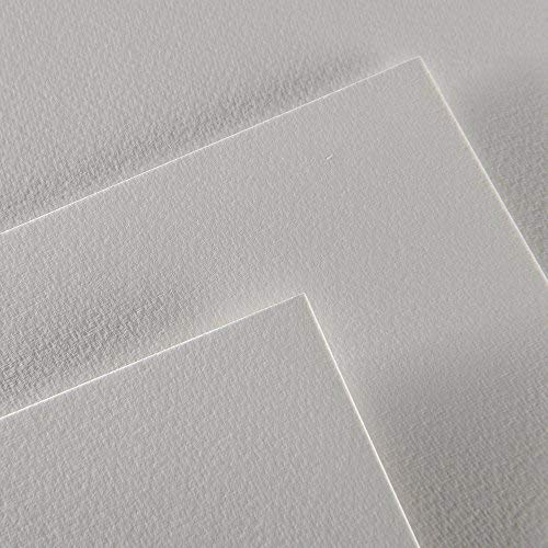 Canson Montval Watercolour 185 GSM Cold Pressed 55 x 75 cm Paper Sheets(White, 25 Sheets)