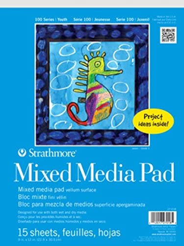 STRATHMORE 100 SERIES PADS FOR AGES 5 AND UP MIXED MEDIA 15 sheets (9X12)