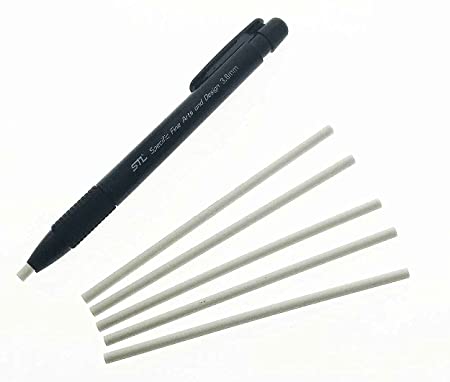STL Eraser Pen Mechanical Refillable Erase Pen with 5 Eraser Refills for Fine Artwork Sketching Drawing Arts Graphics Designs,Black