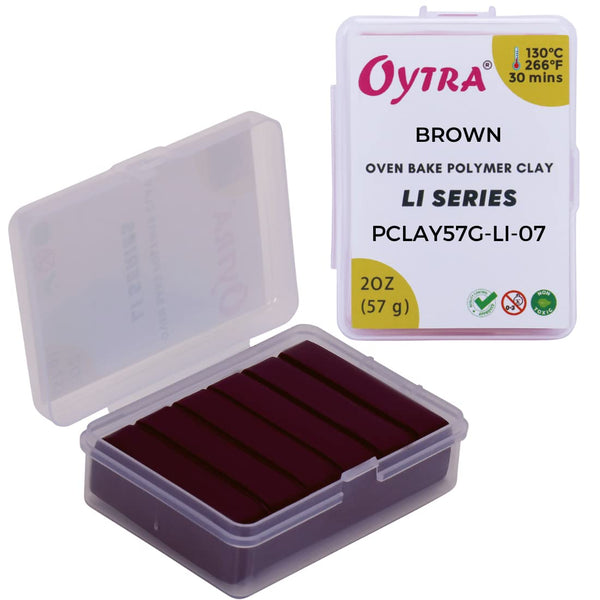 Oytra Brown  Polymer Oven Bake Clay for Jewelry Earrings Making 57 Grams LI Series