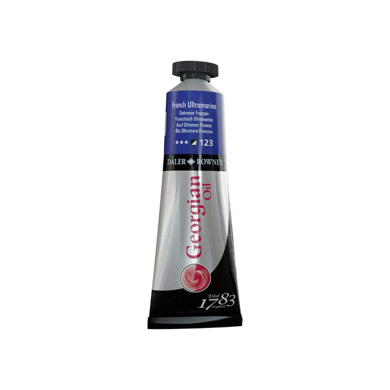 Daler-Rowney Georgian Water Mixable Oil Colour Metal Tube (37ml, French Ultramarine-123), Pack of 1