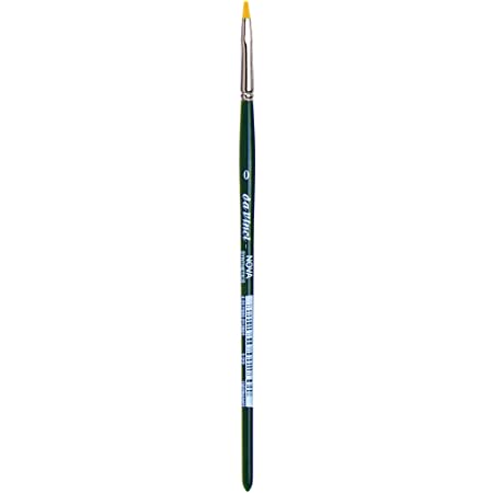 da Vinci Nova Series 122 Hobby Paint Brush Bright Golden Hobby Flat Synthetic, Size 0 (122-0)