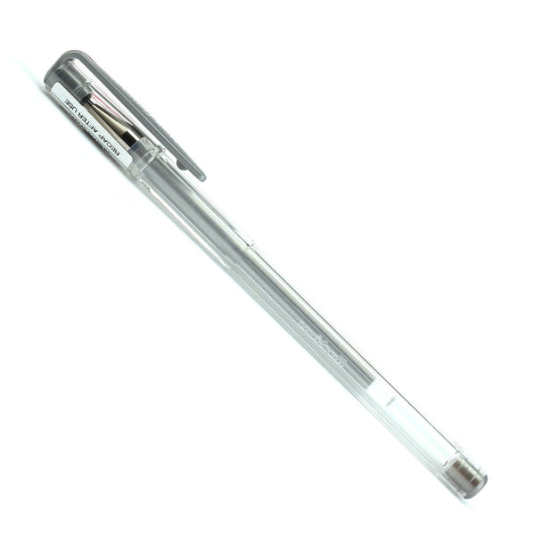 Uniball SIGNO UM-100 Gel Pen (0.8mm, Silver ink, Pack of 1)