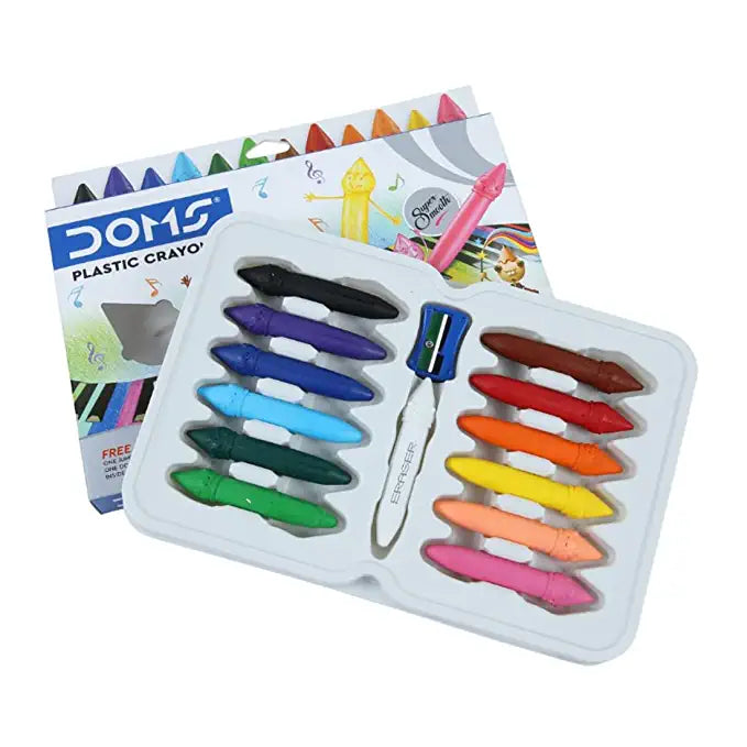 DOMS DOMMYMATE PLASTIC CRAYON 12 SHADES