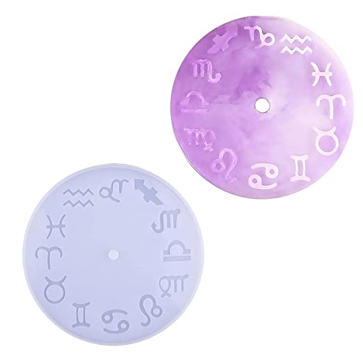 Resin Clock Mold DIY Constellation Number Clock Casting Epoxy Mold Silicone Mold Resin Craft Mold