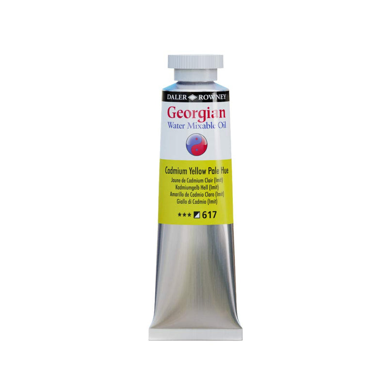 Daler-Rowney Georgian Water Mixable Oil Colour Metal Tube (37ml, Cadmium Yellow Pale Hue-617), Pack of 1