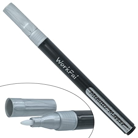 Work Pal Metallic Silver Marker Pens Extra fine tip 1.0 mm
