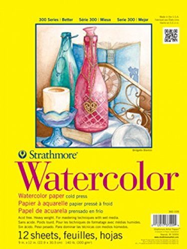 STRATHMORE 300 A4 WATERCOLOR PAD 12 sheets (9 x 12 inches), GSM 300