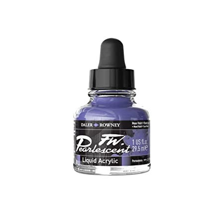 Daler-Rowney FW Pearlescent Ink Bottle (29.5ml, Moon Violet-116), Pack of 1