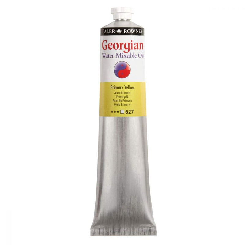 Daler-Rowney Georgian Water Mixable Oil Colour Metal Tube (200ml, Primary Yellow-627) Pack of 1