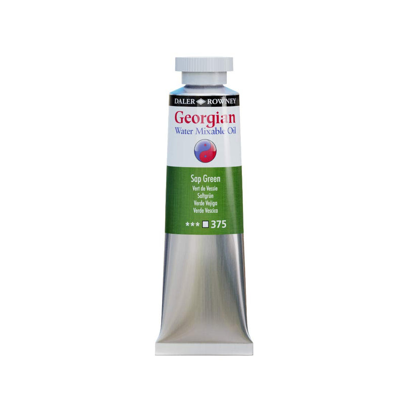 Daler-Rowney Georgian Water Mixable Oil Colour Metal Tube (37ml, Sap Green-375), Pack of 1