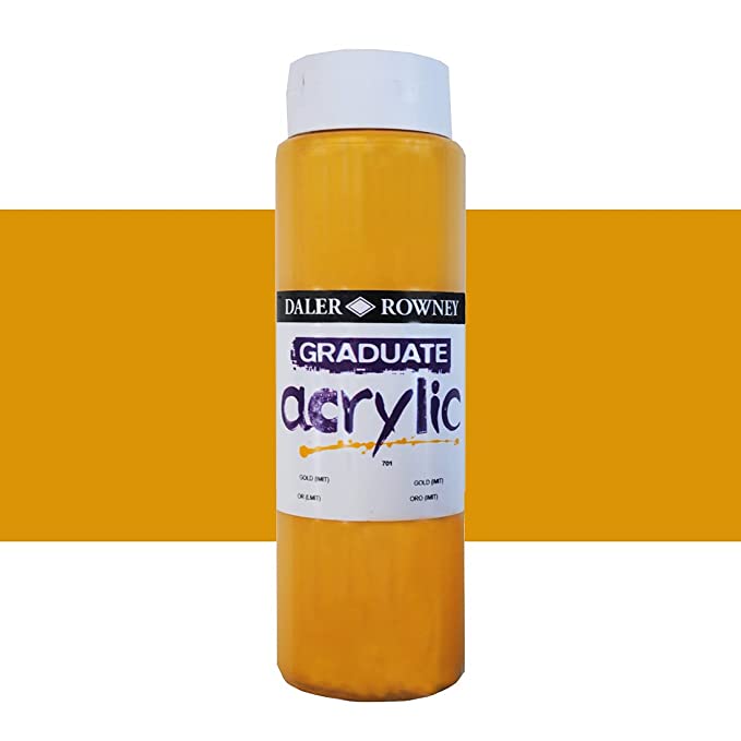 Daler-Rowney Graduate Acrylic Colour Paint Tube (500ml, Gold Imit-701) Pack of 1