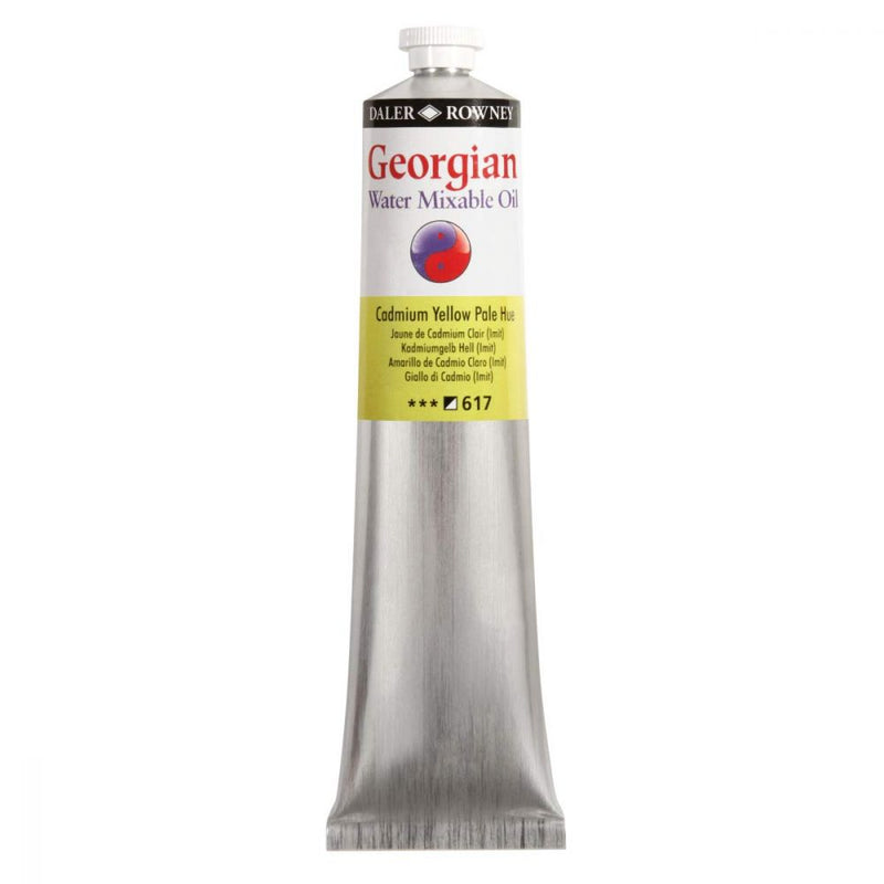 Daler-Rowney Georgian Water Mixable Oil Colour Metal Tube (200ml, Cadmium Yellow Pale Hue-617) Pack of 1