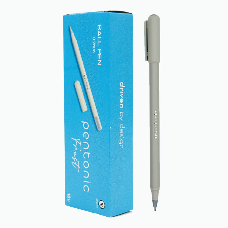 LINC Pentonic Frost Ball Point Pen (0.7mm, Black Ink, Pack of 10 )