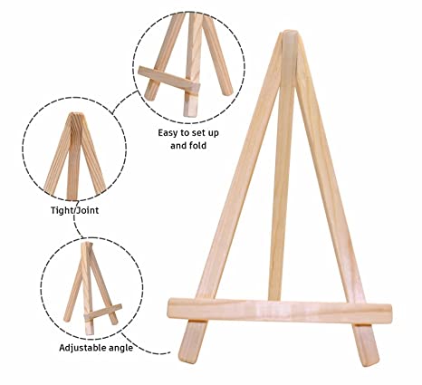 Wooden Mini Easel Stands Set Of 10