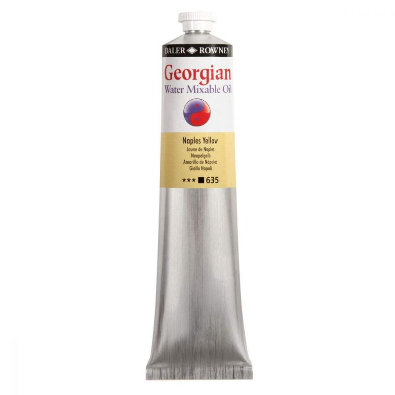 Daler-Rowney Georgian Water Mixable Oil Colour Metal Tube (200ml, Naples Yellow-635) Pack of 1