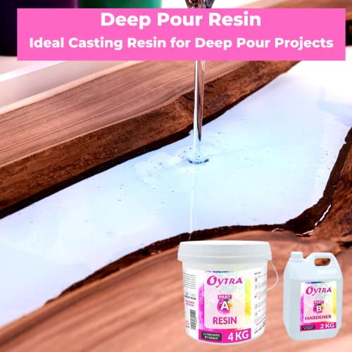 Oytra Art Epoxy Resin Hardener Liquid 2:1 Smooth Ultra Clear Finish for Beginners Artists and Professionals Jewellery Making Coasters DIY Craft