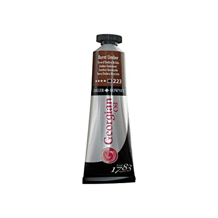 Daler-Rowney Georgian Oil Colour Metal Tube (38ml, Burnt Umber-223, Pack of 1)