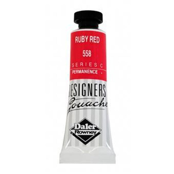 Daler Rowney Designers Gouache 15ml Ruby Red (Pack of 1)