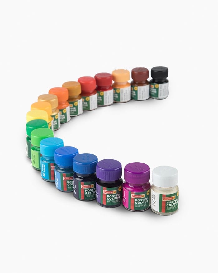 Camel Student Poster Colours- Assorted Carton Pack of 18 Shades in 10ml
