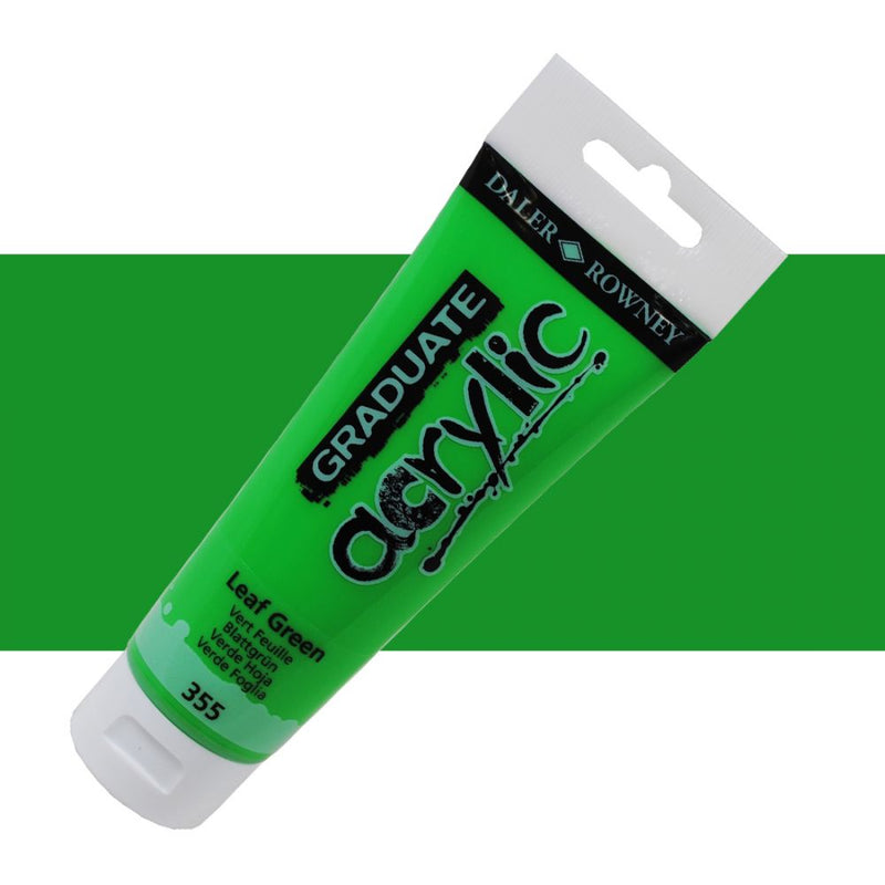 Daler-Rowney Graduate Acrylic Colour Paint Tube (120ml, Leaf Green-355), Pack of 1