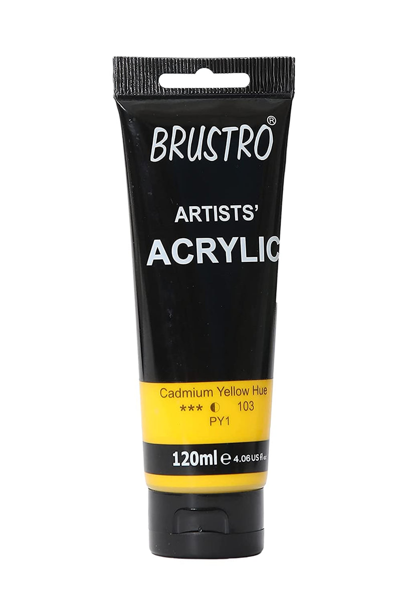 Brustro Artists Acrylic 120ml Cadmium Yellow Hue