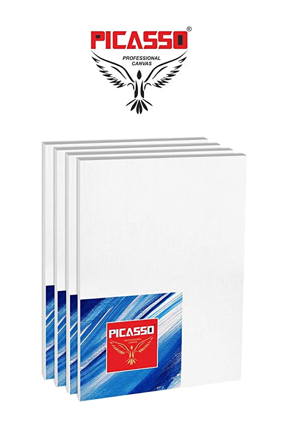 Picasso Artist Canvas Board (18inch x 24inch ( Pack of 3 )), WHITE