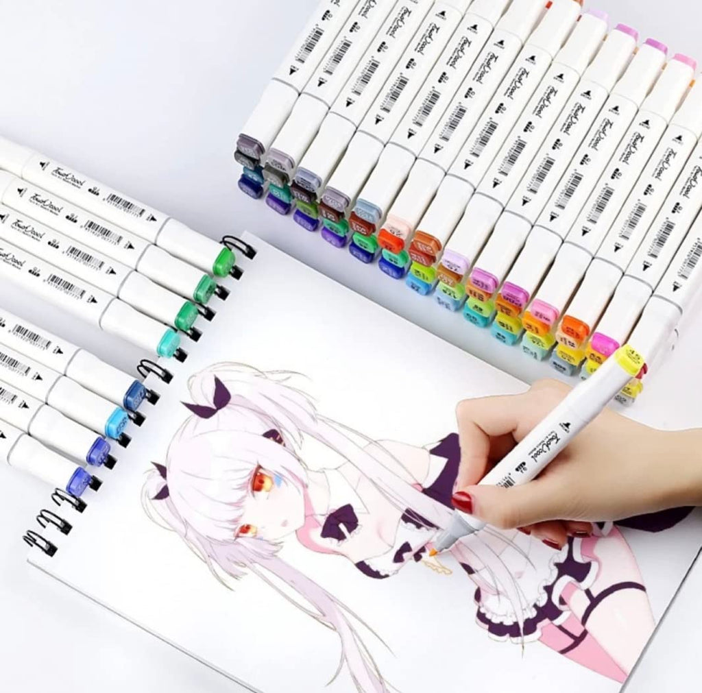 Buy Lakeer Touch Cool 48 Colors Twin Head Art Markers Touch Cool Pen for  Manga and Impression Sketch Marker For Art Lovers Designer And Artist  (Black Body) Online at Best Prices in