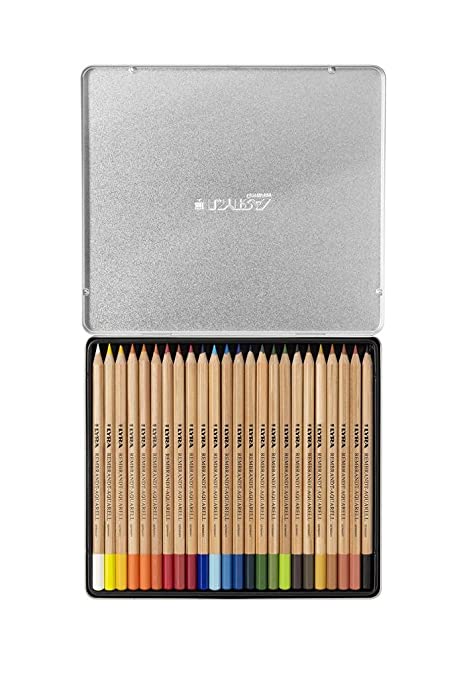 LYRA GERMANY Rembrandt Aquarell Watercolour Art Pencil Set with Metal Case (Assorted, Pack of 24)