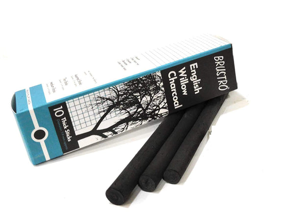 Brustro English Willow Charcoal Thick (10 Sticks)