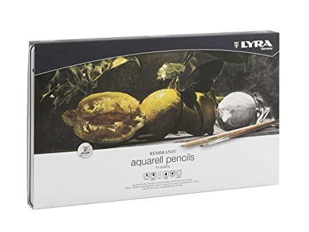 LYRA GERMANY Rembrandt Aquarell Watercolour Art Pencil Set with Metal Case (Assorted, Pack of 72)