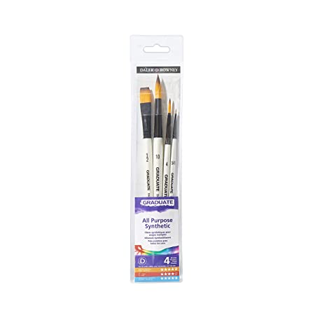 Daler-Rowney Graduate Short Handle Brush Set (4X Brushes)