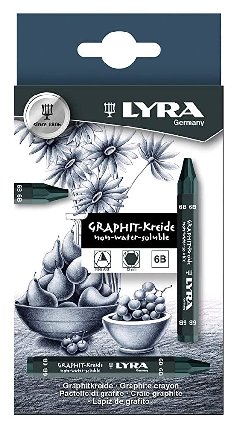 Lyra Rembrandt 6B Graphite Pastel Crayon (Pack of 12)