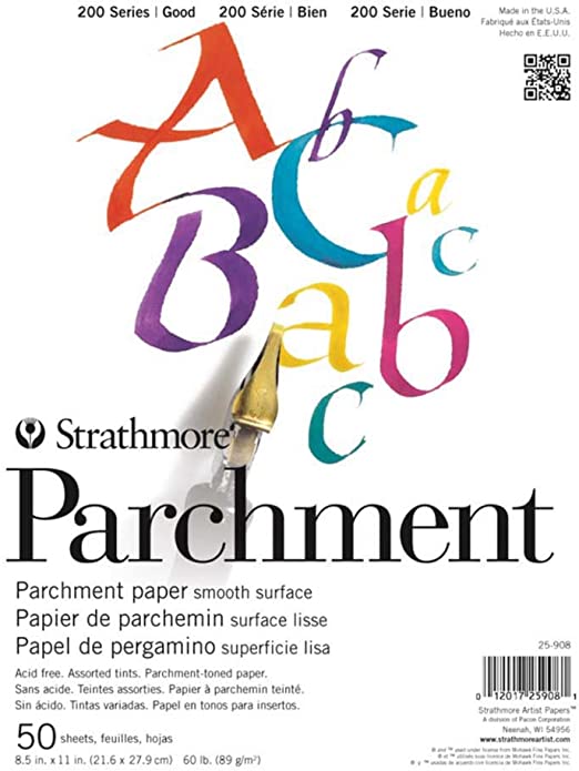 STRATHMORE 200 SERIES PARCHMENT PADS PARCHMENT 50 sheets (8.5"x11")