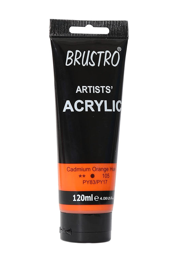 Brustro Arists' Acrylic 120ml Cadmium Orange Hue