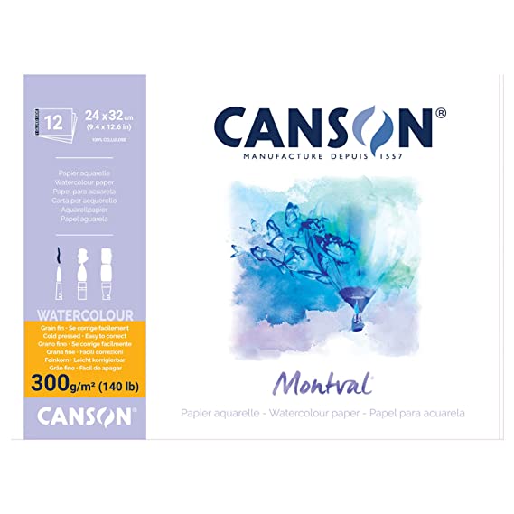 Canson Aquarellblock Montval Drawing Paper 300 GSM - 24cm x 32cm