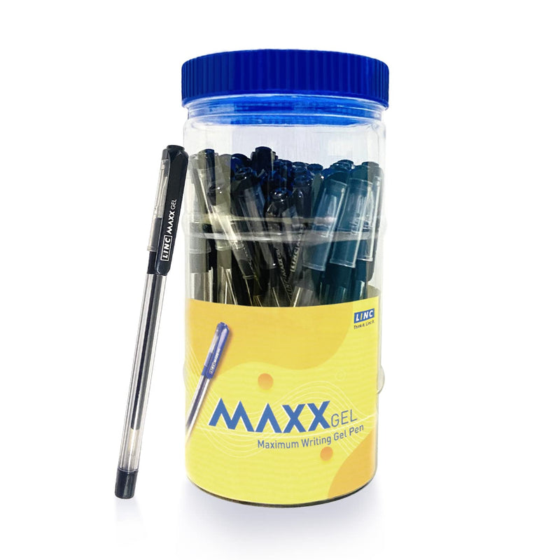 LINC Maxx Lightweight Gel Pen Jar (Black ink, 30 Pcs Jar)