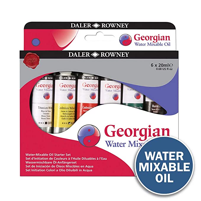 Daler-Rowney Georgian Water Mixable Oil Colour Starter Set Tubes (6x20ml)